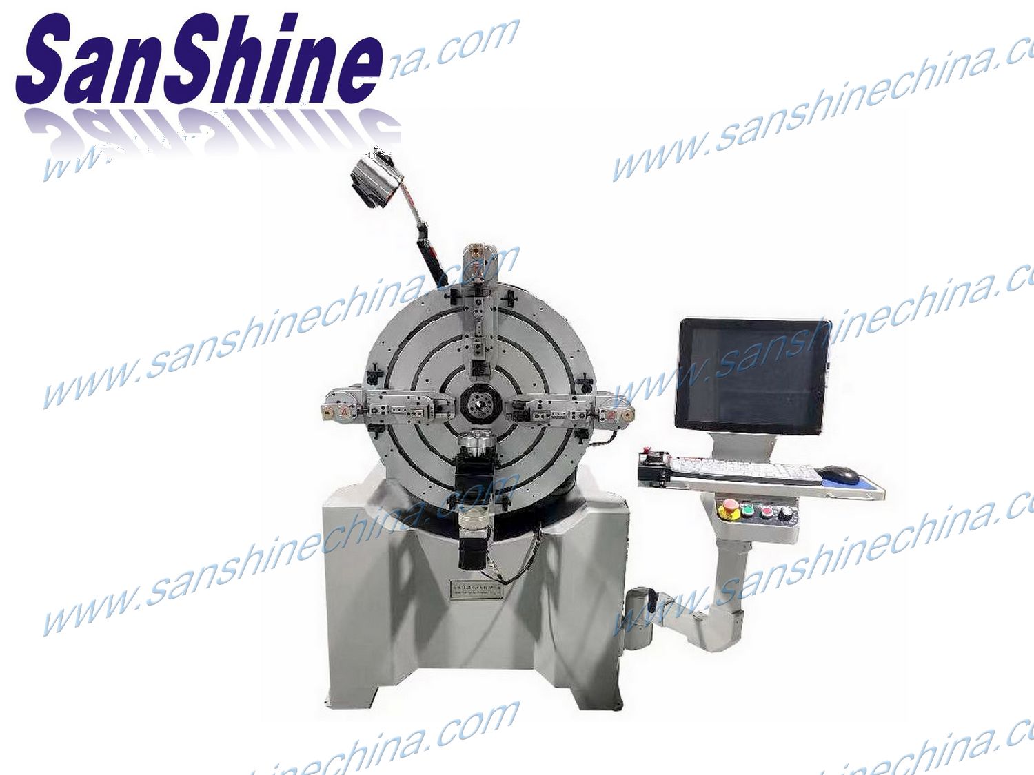 Fully automatic flat wire rectangular spring air coil round coil winding machine with core (SS-FAC03)